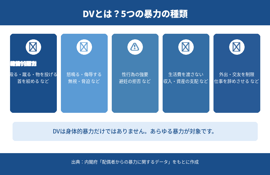 DVの種類と定義を示す図解